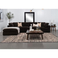 Coaster Lakeview 6-Piece Upholstered Modular Sectional Sofa Dark Chocolate