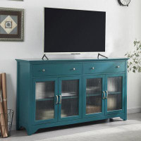 Red Barrel Studio TV Console, Storage Buffet Cabinet, Sideboard with Glass Door and Adjustable Shelves