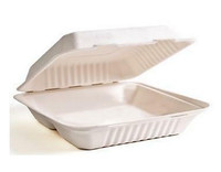 Sugarcane Take Out Containers, 9 x 6 x 3, 1 Compartment, 50 pcs