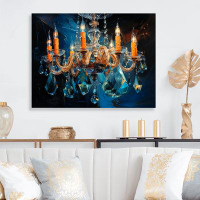Everly Quinn Chandelier Dynamic Reflections - Chandelier Metal Wall Art Living Room