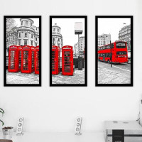 Picture Perfect International 'London' - 3 Piece Picture Frame Photograph Print Set