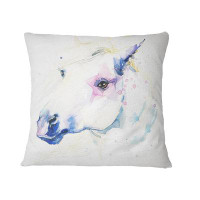 Made in Canada - East Urban Home Animal Horse Illustration with Splash Pillow