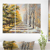 Made in Canada - East Urban Home 'Allegory on Theme Winter Autumn' Oil Painting Print Multi-Piece Image on Wrapped Canva