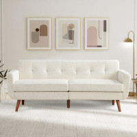 George Oliver 78" W Linen Sofa Couch