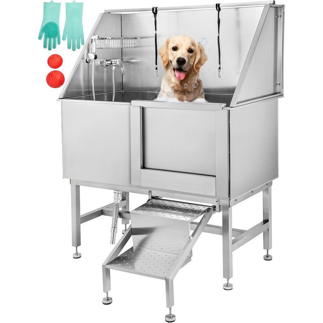 NEW 50 IN STAINLESS STEEL DOG GROOMING TUB PET BATH 523562 in Other in Manitoba