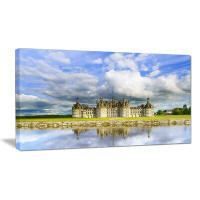 Design Art Chateau De Chambord Castle and Reflection - Photograph Print on Canvas