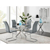 East Urban Home Tierra Dining Set with 4 Chairs