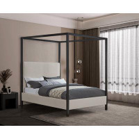 Meridian Furniture USA James Linen-Like Fabric Bed
