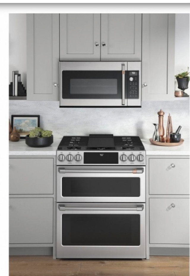 GE CAFE DOUBLE OVEN GAS RANGES- BRAND NEW UNBOXED  STAINLESS STEEL-AMAZING SAVINGS !!!! in Stoves, Ovens & Ranges in Edmonton Area - Image 2