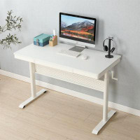 Inbox Zero Standing Desk With Metal Drawer  , Adjustable Height  Stand Up Desk, Sit Stand Home Office Desk, Ergonomic Wo