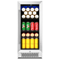 Yeego Yeego 15" 120 Cans (12 oz.) Built-in Beverage Refrigerator with Wine Storage