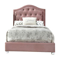 Acme Reggie Full Bed In Pink Fabric