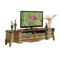LORENZO American style painted retro pattern living room TV cabinet