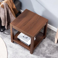 GZMWON 2-Tier Small Space End Table
