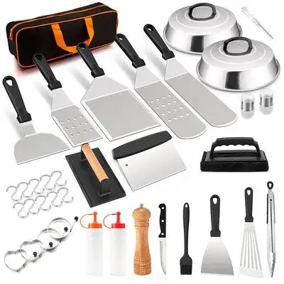 DGPCT Griddle Accessories Kit, Stainless Steel Grill Tools Set For Camping Cooking BBQ