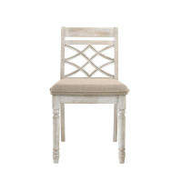 Ophelia & Co. Berenbaum Cross Back Side Chair in Antique White