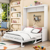 Wildon Home® Queen Wooden Murphy Bed with Shelf
