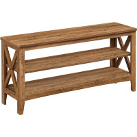 Millwood Pines VASAGLE, Entryway Storage Bench, 2-Tier Shoe Rack, 11.8 X 39.4 X 18.9 Inches, Holds Up To 600 Lb, Farmhou