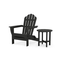 Trex Outdoor Monterey Bay Folding Adirondack Chair with Side Table