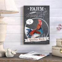 August Grove Chalkboard Series: Quality Mash Vintage Advertisement on Wrapped Canvas