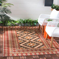 Union Rustic Northpoint Southwestern Red/Beige Indoor / Outdoor Area Rug