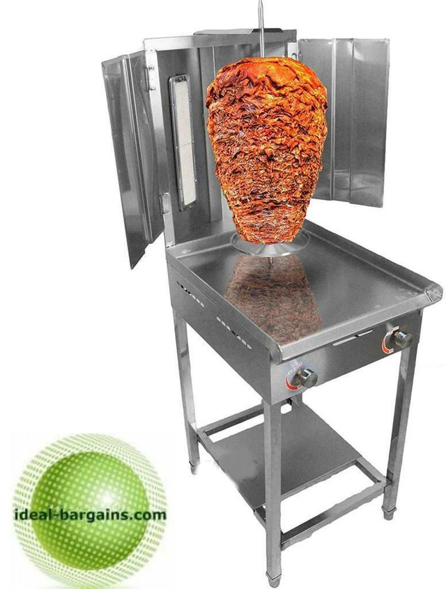 Donair - gyro - Trompo Para Tacos - dual flame - propane - c/w stainless steel flat grill - free shipping in Other Business & Industrial - Image 2