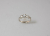 (I-2346-562) 14k white gold multistone diamond ring