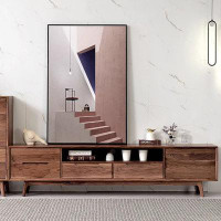 LORENZO Solid Wood TV Stand for TVs up to 88"