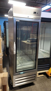 Windchill Single Glass Door 28 Wide Stainless Steel Refrigerator