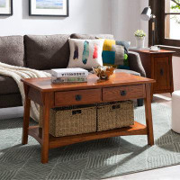 Wildon Home® Authentic Rustic Russet Coffee Table With Solid Wood Construction