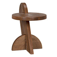 Noir Trading Inc. Solid Wood Abstract End Table