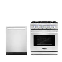 Cosmo 2 Piece Kitchen Package with 30" Freestanding Gas Range & 23.75" Dishwasher