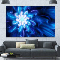 Design Art 'Exotic Blue Flower Dance of Petals' Graphic Art on Canvas