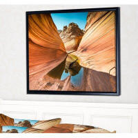 Made in Canada - East Urban Home 'Water Inside Arizona Wave' Floater Frame Photograph on Canvas