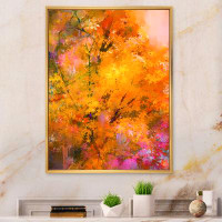 Winston Porter Impressionist Autumn Yellow Tree - Modern & Contemporary Canvas Wall Décor