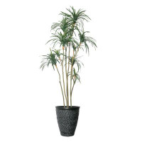 Vintage Home 84"H Vintage Real Touch Dragon Tree, Indoor/ Outdoor, In Pot With Rope Basket (38X38x74"H)