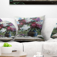 East Urban Home Floral Lilac in Jug Pillow