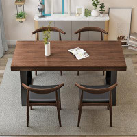 Corrigan Studio American solid wood home dining table sets industrial style restaurant dining table sets