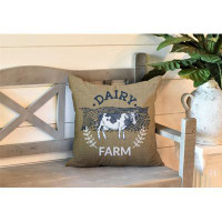 ULLI HOME Bety Barnyard Dairy Farm Indoor/Outdoor Pillow