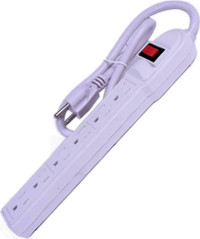 TOOLWAY® GROUNDED POWER STRIP WITH 6 OUTLETS AND 2-FOOT CORD -- Our price only $7.99!