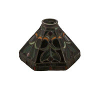 Meyda Tiffany 4.5" H Glass Bell Lamp Shade in Black