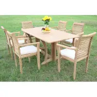 Rosecliff Heights Ensemble repas 7 pièces teck luxueux Krausgrill