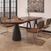BETTER HOME STYLE LLC Solid wood dining table 4 chairs small household