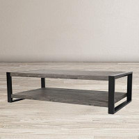Greyleigh™ Chattooga Solid Wood Sled Coffee Table with Storage