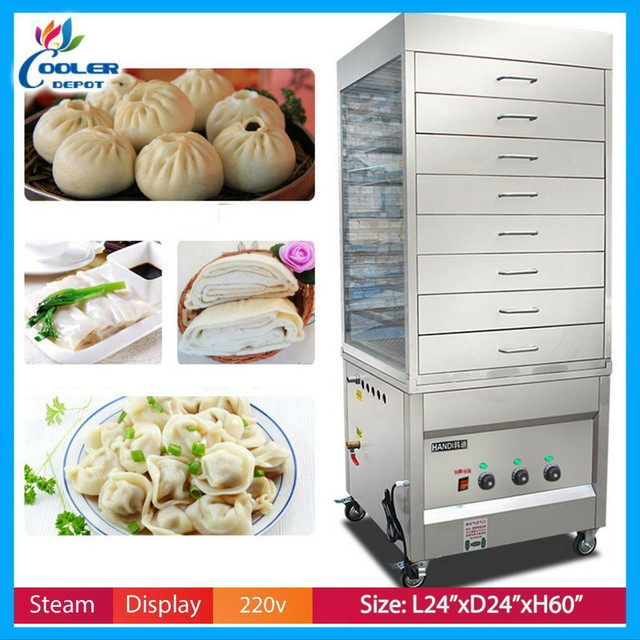 Electric Steam Warmer Commercial 8 Cabinet Dumpling Cooker Display - brand new - FREE SHIPPING in Other Business & Industrial