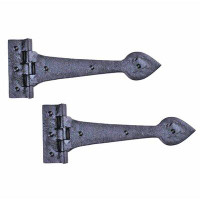 The Renovators Supply Inc. Door Heart Tip Rough Forged Iron Strap Hinge