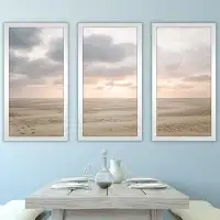 Picture Perfect International Dutch Wadden island of Texel - 3 Piece Picture Frame Photograph Print Set on Acrylic