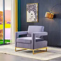 Mercer41 Modern Velvet Accent Chair