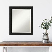 Latitude Run® Midnight Narrow Beveled Wood Wall Mirror Vertical