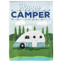 Dicksons Inc Happy Camper by Lake 2-Sided Polyester 44 x 30 in. Garden Flag